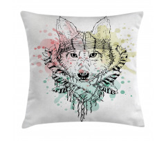 Wild Tribe Animal Wolf Pillow Cover