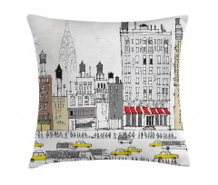 Busy City Traffic Jam Pillow Cover