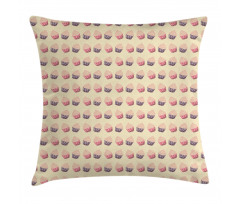 Romantic Cupcake Pattern Pillow Cover