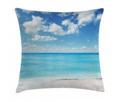 Exotic Beach Vivid Sky Pillow Cover