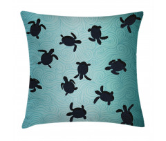 Baby Turtles Deep Sealife Pillow Cover