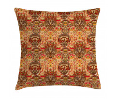 Mask Motif  Pillow Cover