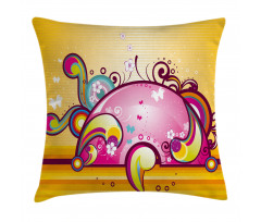 Spiral Vibrant Shapes Line Pillow Cover