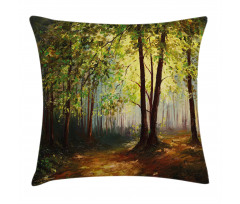 Spring Woodland Trees Pillow Cover