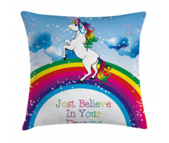 Unicorn Rainbow Fantasy Pillow Cover