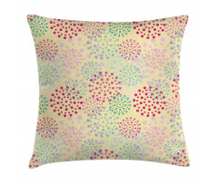 Flowers Polka Dots Pillow Cover