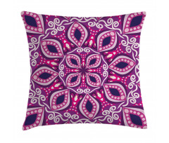 Lace Trippy Flowers Leaf Pillow Cover