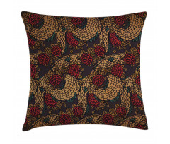 Traditional Roses Dragon Pillow Cover