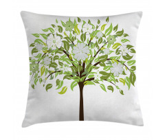 Summer Tree Blossoms Pillow Cover