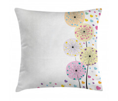 Dandelions Hearts Pillow Cover