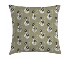 Flowers Dotted Pillow Cover