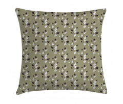 Curvy Garden Flowers Pillow Cover