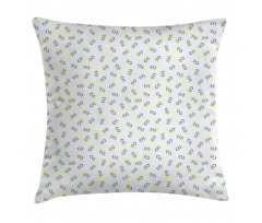 Green Leaves Vintage Pillow Cover