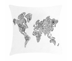 Floral Continents Pillow Cover