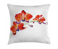 Orchid Branch Blooms Pillow Cover