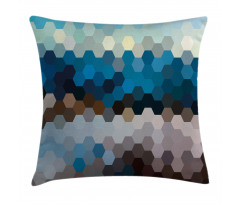 Geometric Puzzle Blurry Pillow Cover
