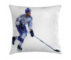 Hockey Player Triangles Pillow Cover
