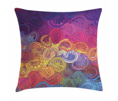 Leaf Shaped Wavy Boho Pillow Cover