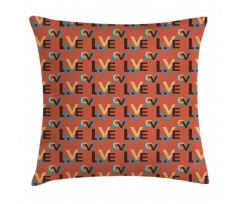 Capital Love Words Pillow Cover