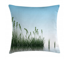 Scenery Lake Bushes Pillow Cover