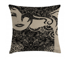 Woman with Cool Posing Pillow Cover
