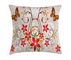 Blossoms Bouquet Botany Pillow Cover