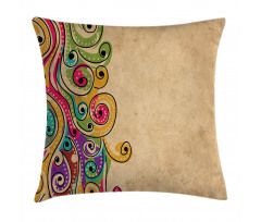 Folk Art Forms Pillow Cover