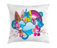 Season Hot Beach Vbes Pillow Cover