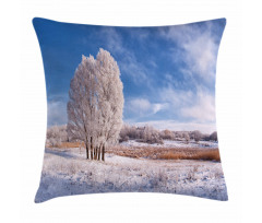 Winter Snow Landscape Pillow Cover