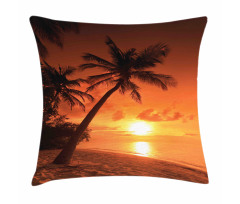 Twilight Coconut Palms Pillow Cover
