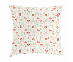 Fox Bear Arrows Pillow Cover