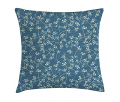 Twiggy Spring Petal Blue Pillow Cover