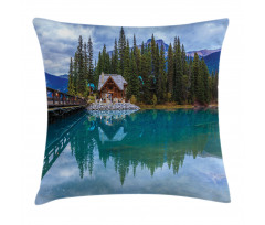 Lake Scenery Cottage Pillow Cover