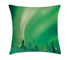 Icy Pine Tree Pillow Cover