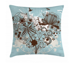 Swirls and Petal Retro Pillow Cover