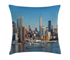 Urban City Skyline Pillow Cover