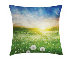 Dandelion Flower Field Pillow Cover