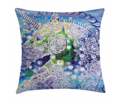 Myhtical Horse Ornate Pillow Cover