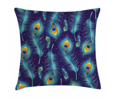 Peacock Bird Feathers Pillow Cover