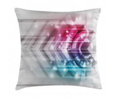 Futuristic Geometric Pillow Cover