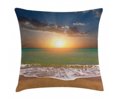 Idyllic Beach Scenery Pillow Cover