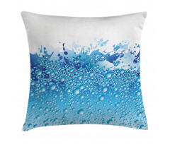 Bubbles Splashes Drops Pillow Cover