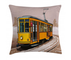 Train on Rail Roads Pillow Cover