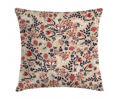 Abstract Blossoms Leaves Pillow Cover