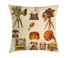 Retro Old Technology Pillow Cover