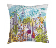 Landscape Skyscrapes Pillow Cover