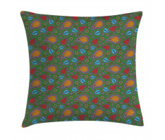 Floral Swirls Pillow Cover