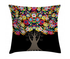 Floral Trees Blossoms Pillow Cover