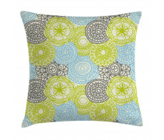 Pastel Folk Style Flower Pillow Cover