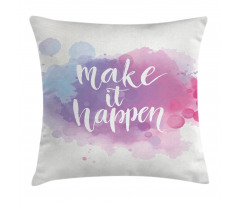 Positive Words Paint Pillow Cover